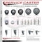 Service Caster 4 Inch Thermoplastic  Rubber Wheel Swivel 34 Inch Threaded Stem Caster with Brake SCC SCC-TS20S414-TPRB-PLB-34212 - alternate 3